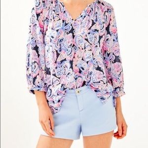 Lilly Pulitzer Adie Ruffle Pocket Stretch Shorts